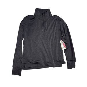 NWT Mondetta Unisex Small 1/4 Zip Performance Pullover Long Sleeve Gray Sweater